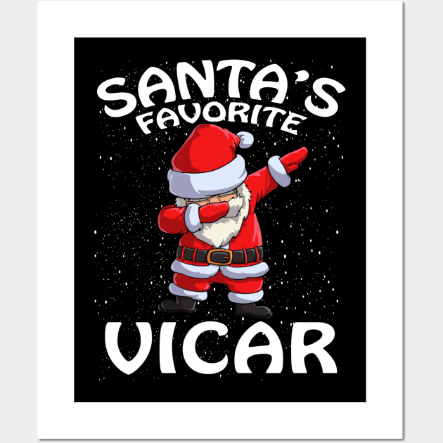 Santas Favorite Vicar Christmas Wall Art by intelus